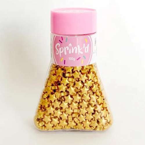 Sprink'd Sprinkles - Stars Gold - Click Image to Close